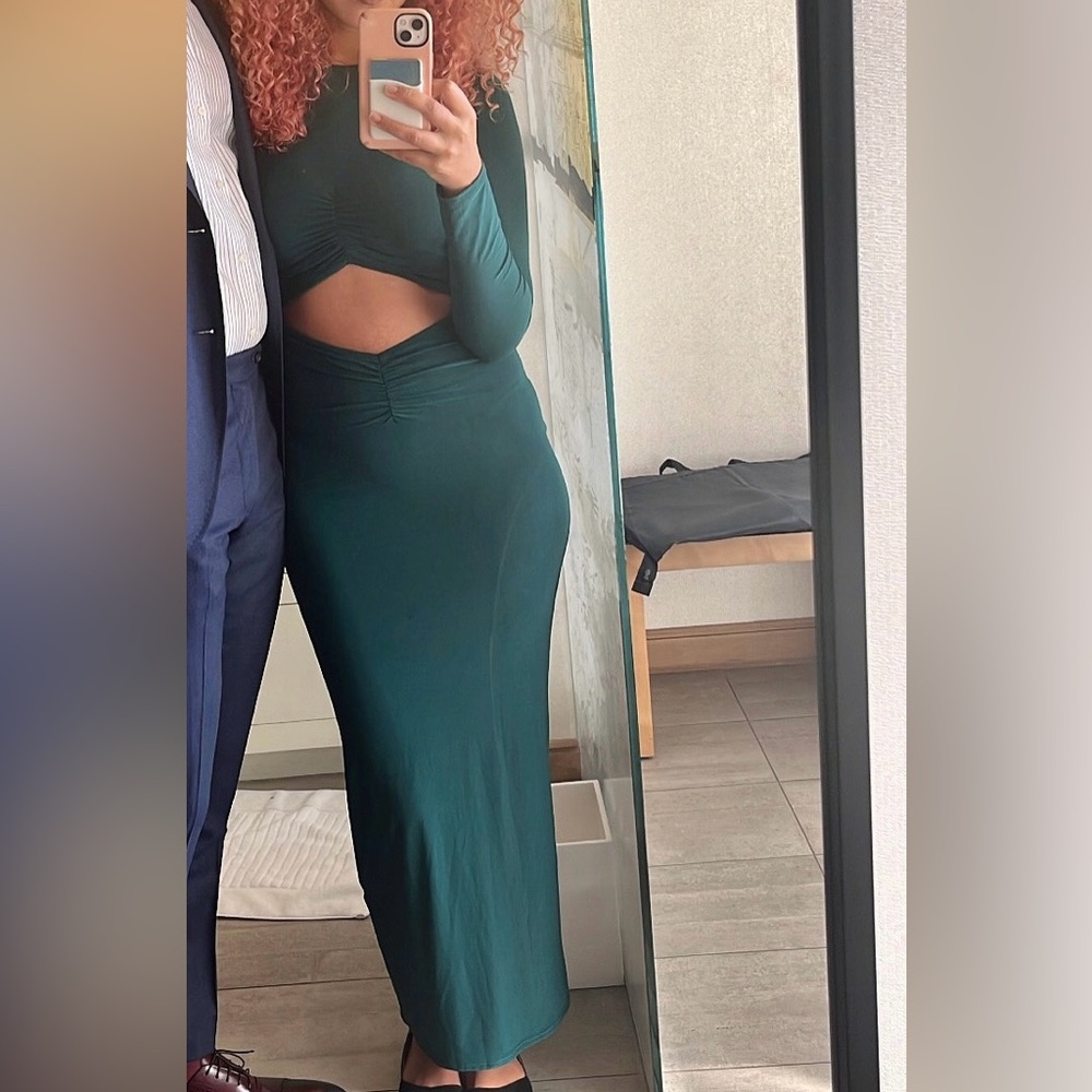 Femme Lux Green Cut Out Dress
